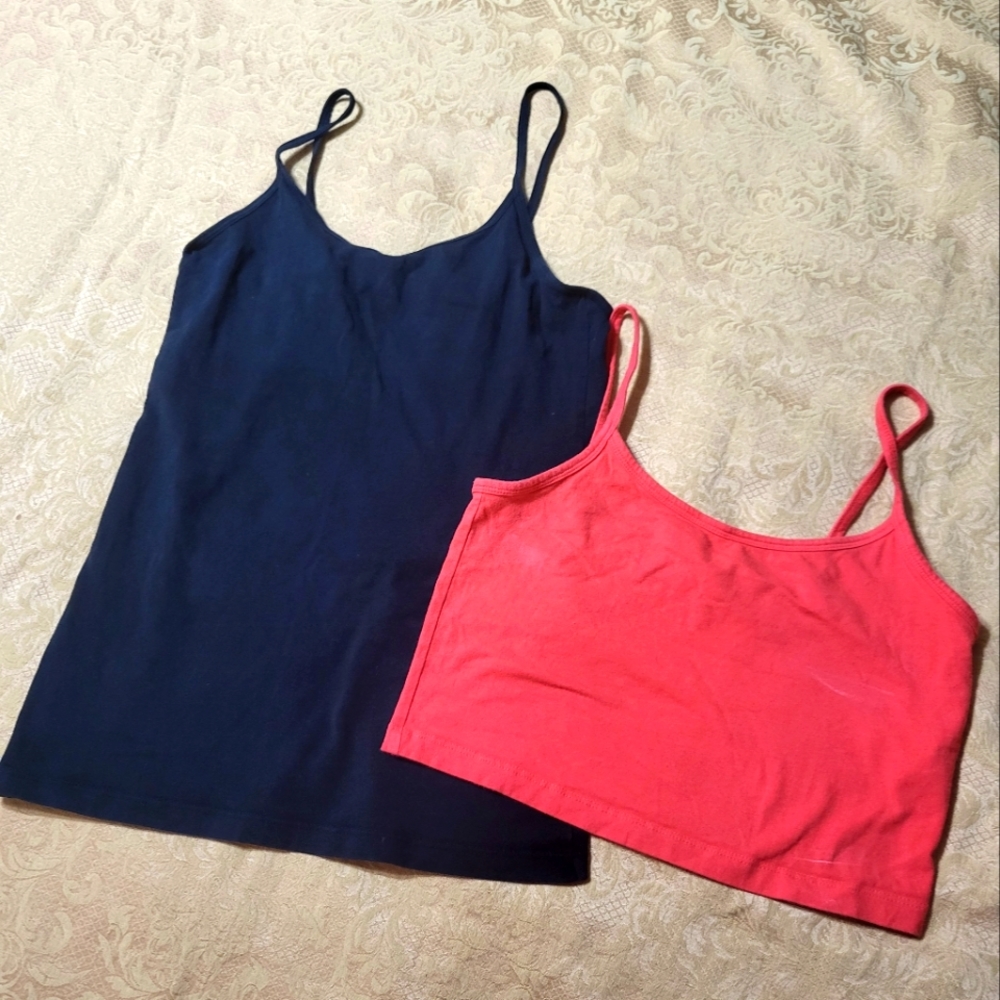 Forever 21 - 2 soft crop spaghetti strap tops women's M  #1565
